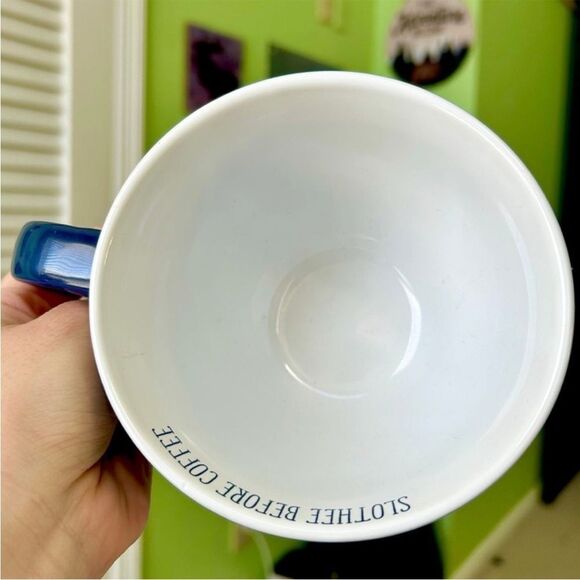 Cute Animal Sloth Navy Ceramic Adorable Floral Tree Ceramic Kitchen Dining Mug - Picture 3 of 6